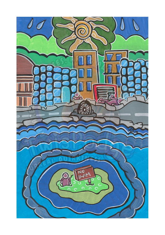 I Love My Town Art Print