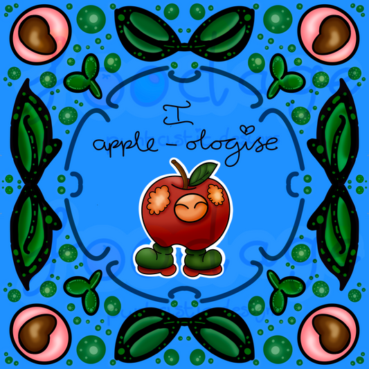 Apple-ologise Greetings Card