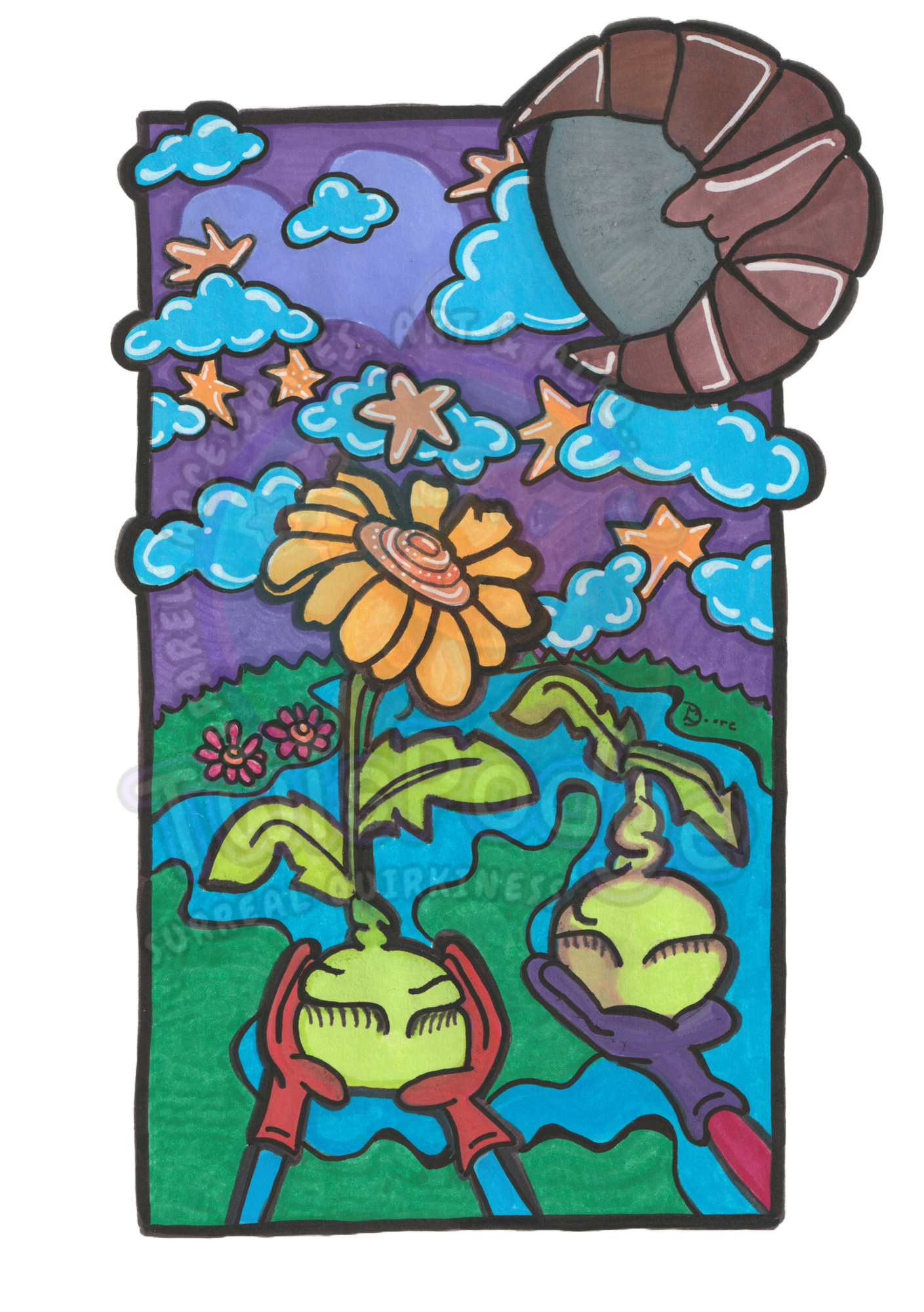 Croissant moon Print