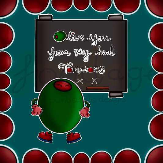 Olive You Greetings Card