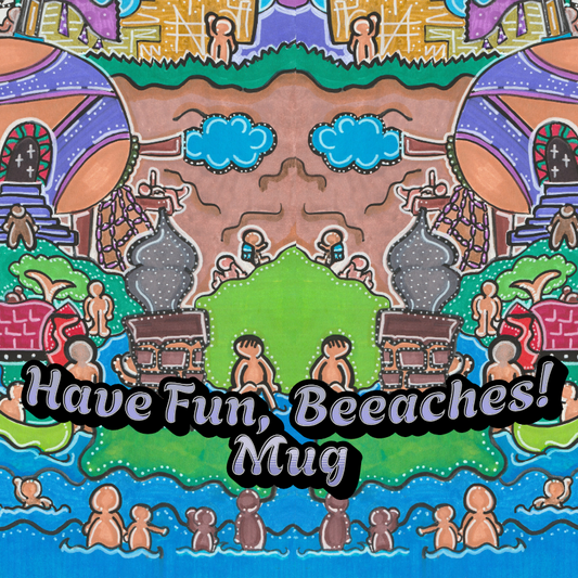 Big Grr, have fun, Beaches Ceramic Mug – 11oz Coffee Cup with Colorful Design
